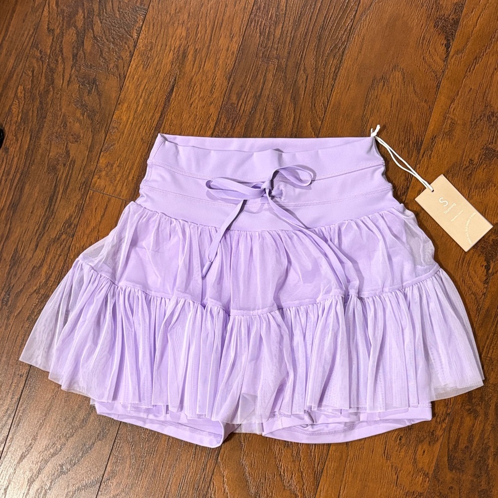 Popflex pirouette skort in digital lavender!